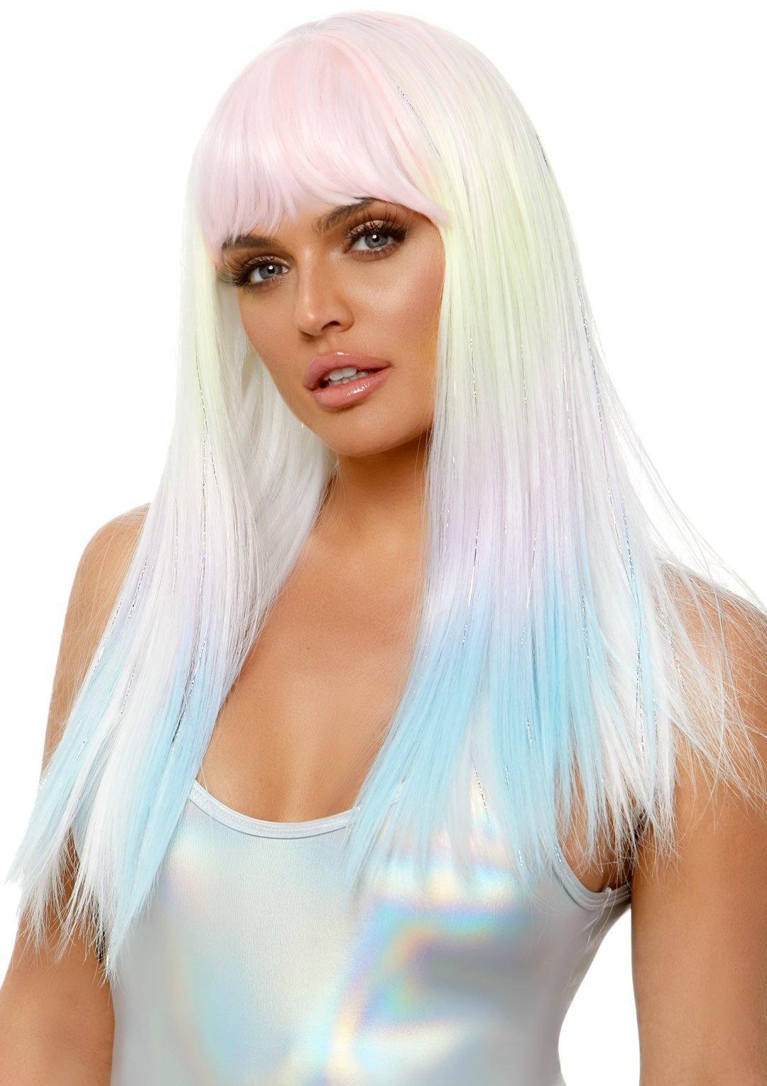 24 Inch Straight Bang Pastel Ombre Wig - My Sex Toy Hub