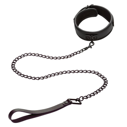 Nocturnal Collection Collar and Leash - Black - My Sex Toy Hub