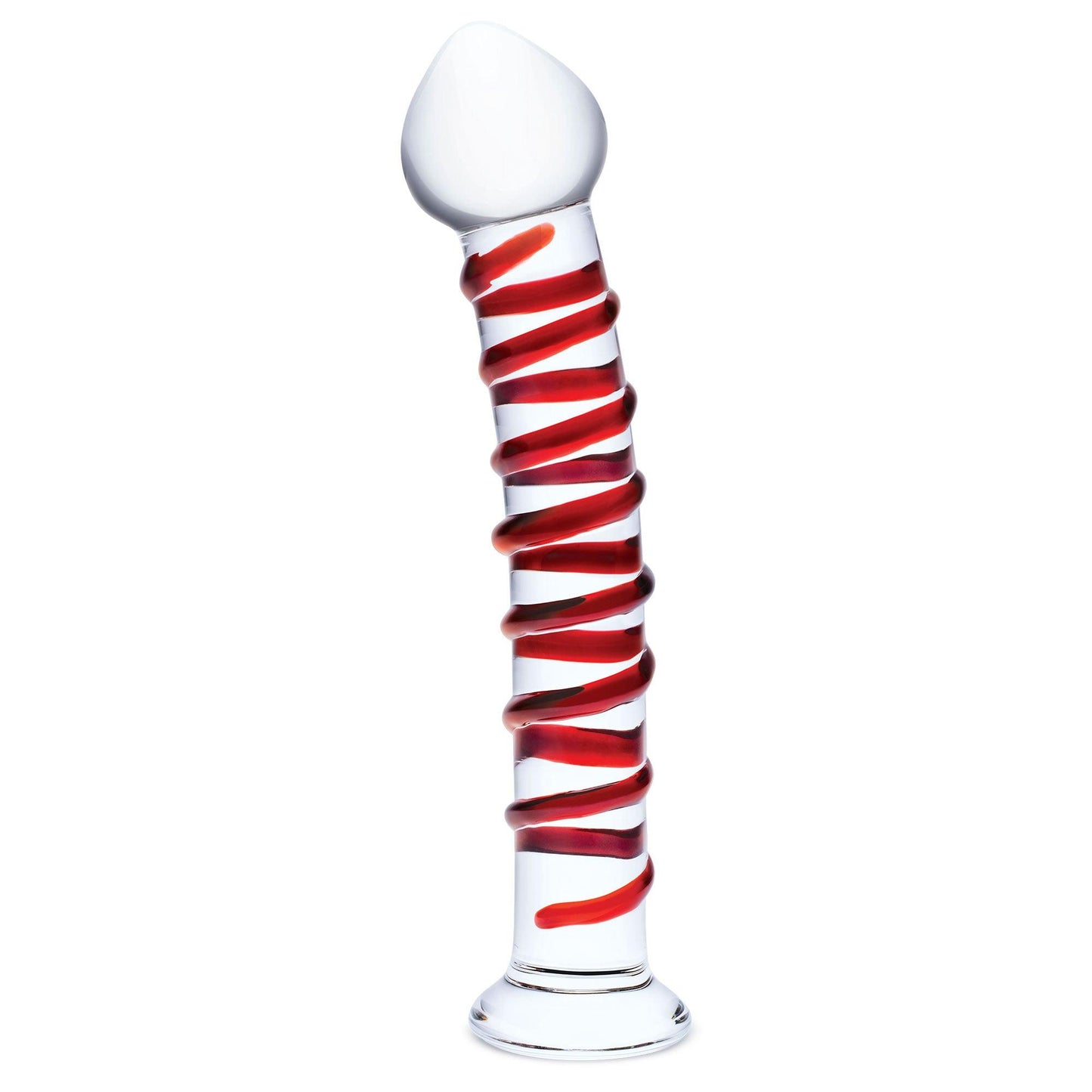 10 Inch Mr. Swirly Dildo - Red/clear - My Sex Toy Hub