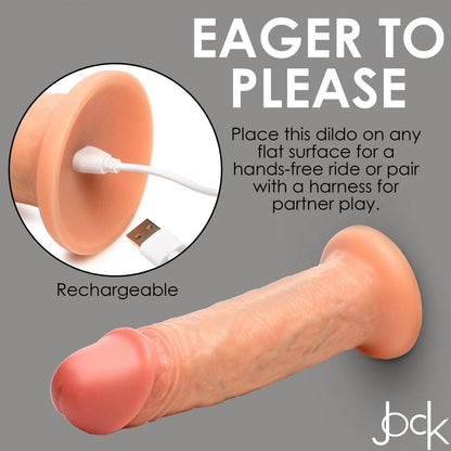10X Real Skin 8 inch Vibrating Dildo - My Sex Toy Hub