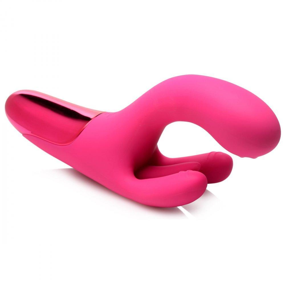 10X Triple Rabbit Silicone Clitoral Vibrator - Pink - My Sex Toy Hub