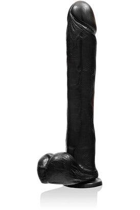 14 Inch Exxxtreme Dong With Suction & Balls - Black - My Sex Toy Hub