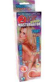 2 Hole Ridged Masturbator - My Sex Toy Hub