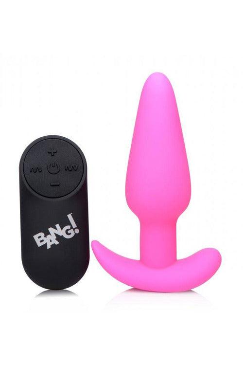 21x Silicone Butt Plug With Remote - Pink - My Sex Toy Hub