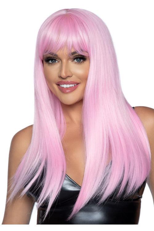 24 Inch Long Straight Bang Wig Pink - My Sex Toy Hub