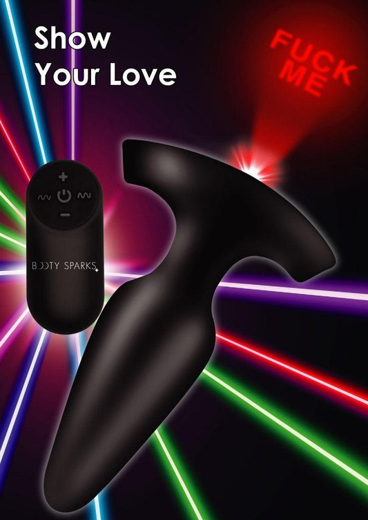 28X Laser Fuck Me Silicone Anal Plug with Remote Control - Large - My Sex Toy Hub