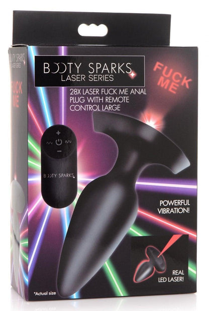 28X Laser Fuck Me Silicone Anal Plug with Remote Control - Large - My Sex Toy Hub