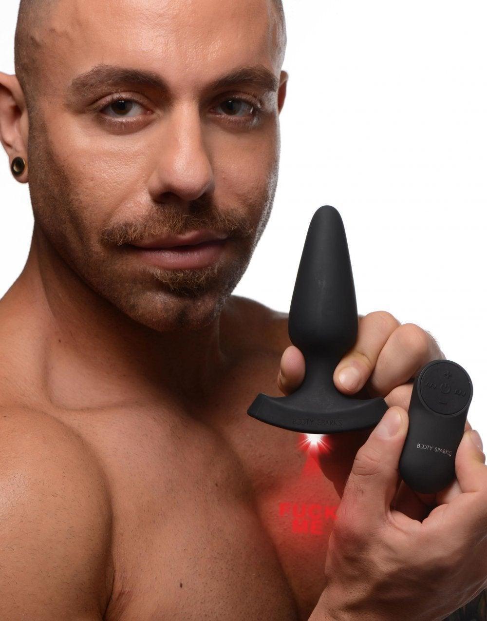 28X Laser Fuck Me Silicone Anal Plug with Remote Control - Medium - My Sex Toy Hub