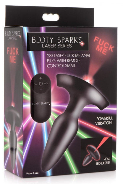 28X Laser Fuck Me Silicone Anal Plug with Remote Control - Small - My Sex Toy Hub