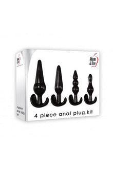 4 Piece Anal Plug Kit - Black - My Sex Toy Hub