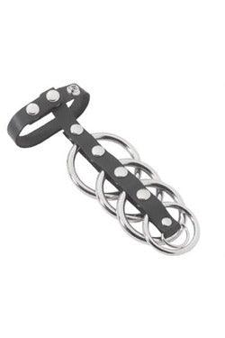 5 Ring Black Rubber Changeable Gates of Hell - My Sex Toy Hub