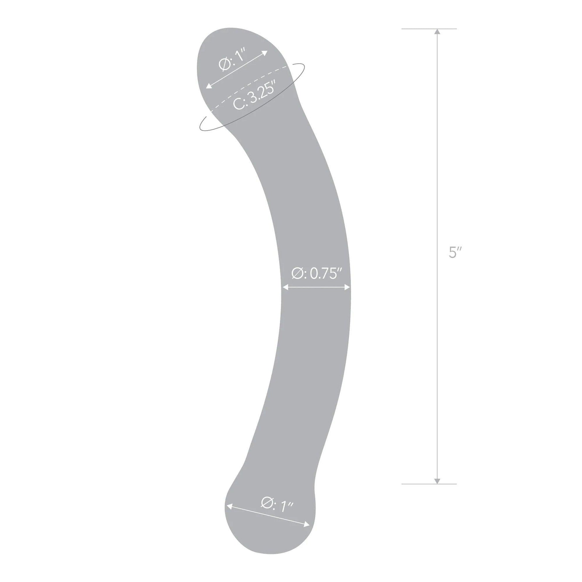 6 Inch Curved G-Spot Blue Glass Dildo - My Sex Toy Hub