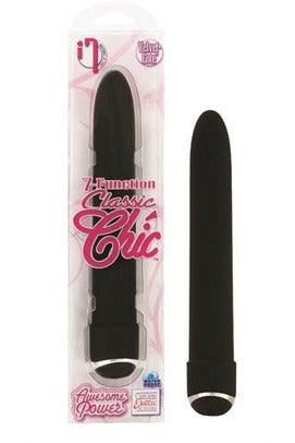 7 Function Classic Chic 6 Inches Vibe - Black - My Sex Toy Hub