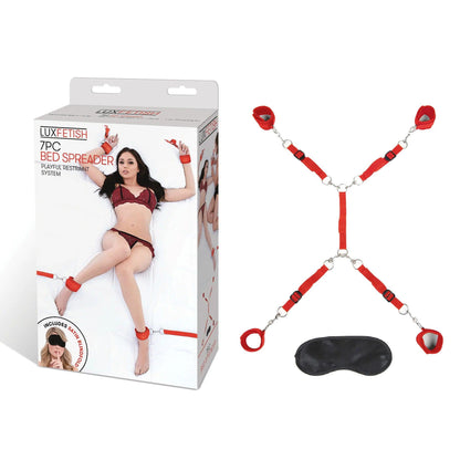 7 Pc Bed Spreader - Red - My Sex Toy Hub