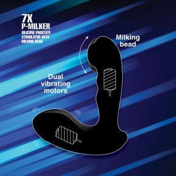 7x P-Milker Silicone Prostate Stimulator With Milking Bead - My Sex Toy Hub