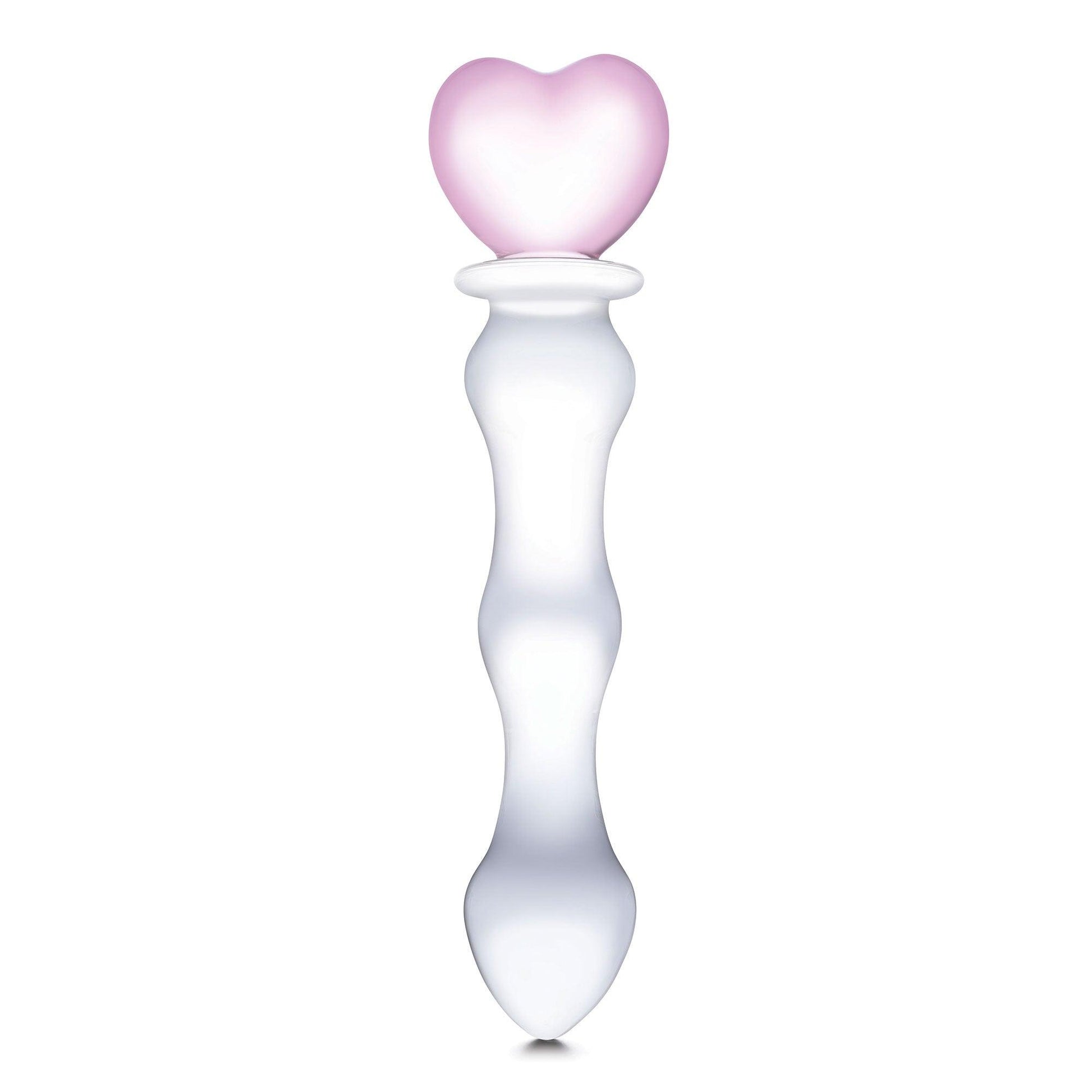 8 Inch Sweetheart Glass Dildo - Pink/clear - My Sex Toy Hub