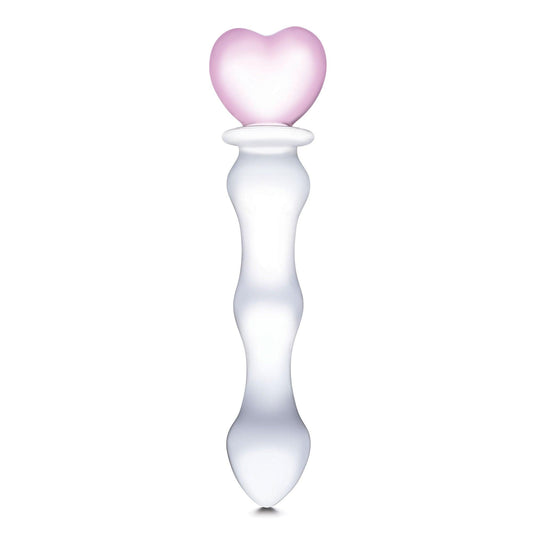 8 Inch Sweetheart Glass Dildo - Pink/clear - My Sex Toy Hub