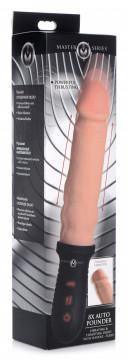 8x Auto Pounder Vibrating and Thrusting Dildo With Handle - Flesh - My Sex Toy Hub