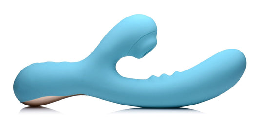8x Silicone Suction Rabbit - Teal - My Sex Toy Hub
