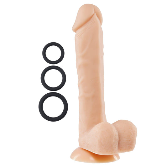 9 Inch Silicone Pro Odorless Dong - Flesh - My Sex Toy Hub