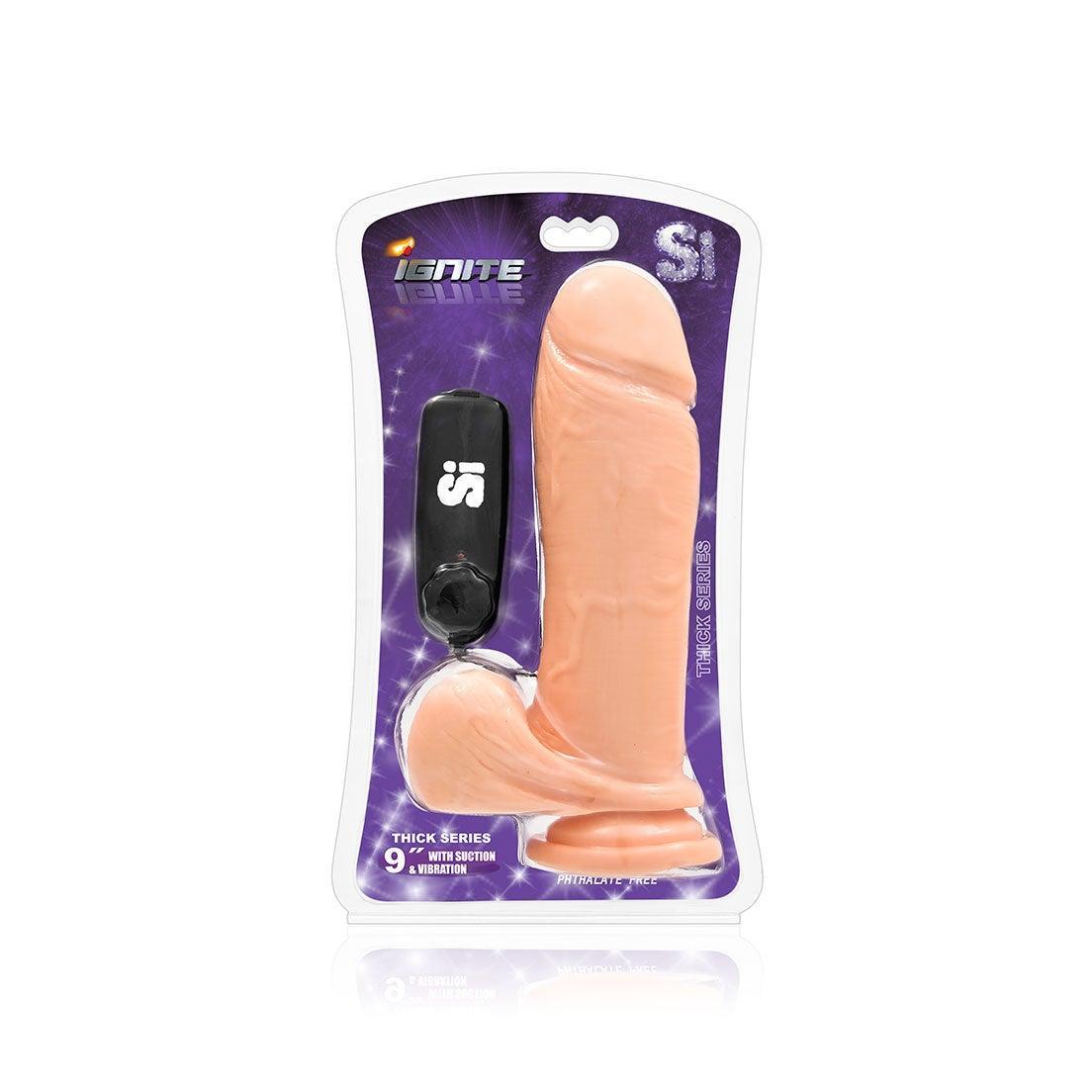 9" Thick Cock W/balls, Egg, & Suction - Vanilla - My Sex Toy Hub