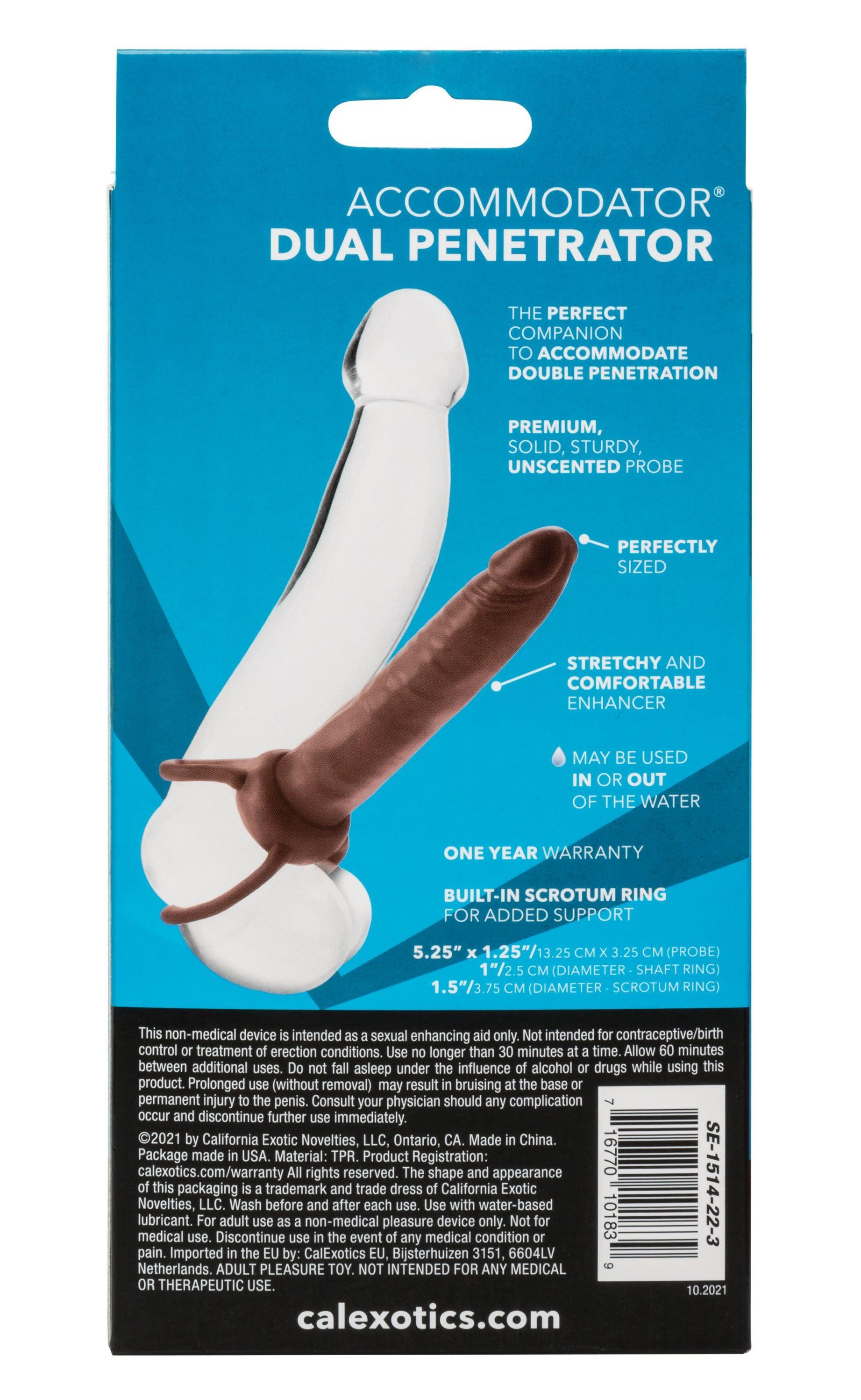 Accommodator Dual Penetrator - Brown - My Sex Toy Hub