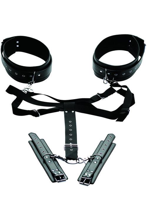 Acquire Easy Access Thigh Harness With Wrist Cuffs - My Sex Toy Hub