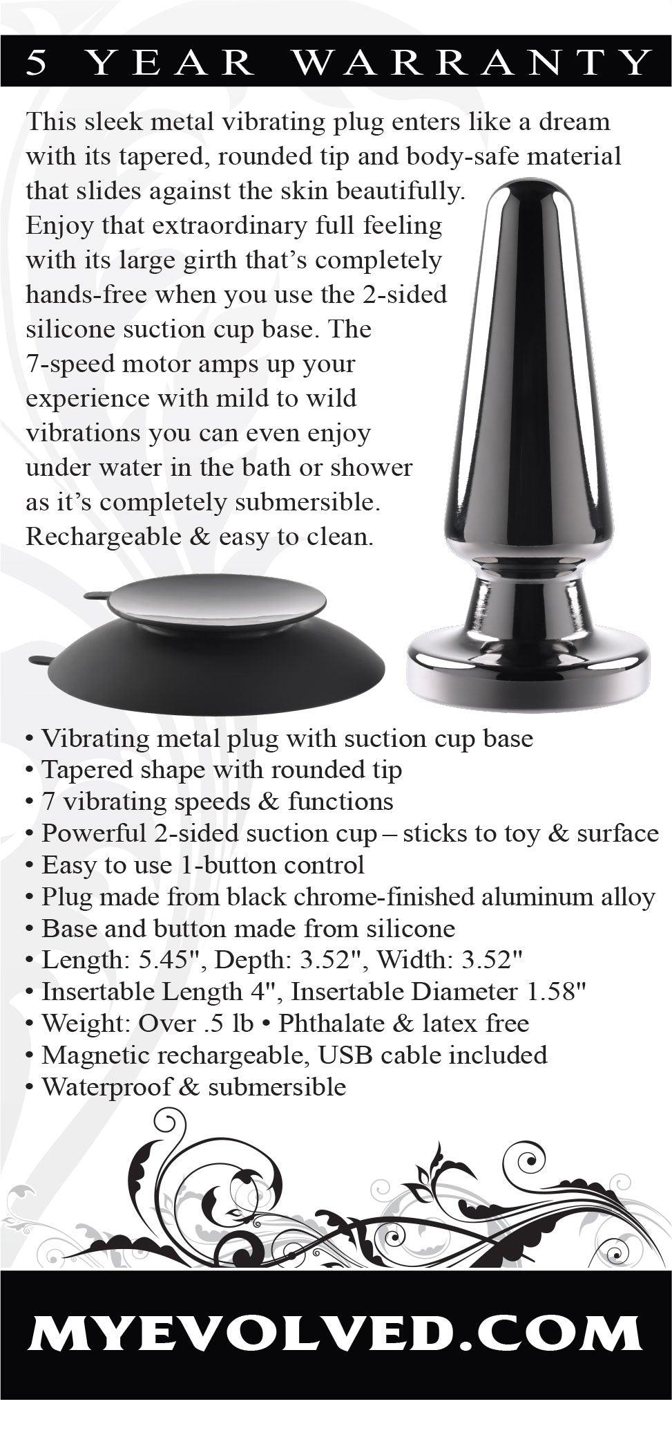 Advanced Metal Plug - Black Chrome - My Sex Toy Hub