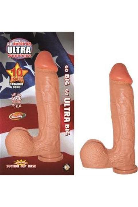 All American Ultra Whoppers - 10 in Straight Dong -Flesh - My Sex Toy Hub