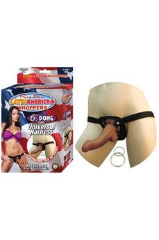All American Whoppers 6.5-Inch-Dong With Universal Harness Latin - My Sex Toy Hub