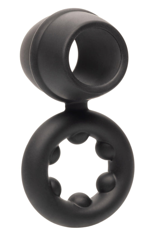 Alpha Liquid Silicone Dual Support Magnum Ring - Black - My Sex Toy Hub