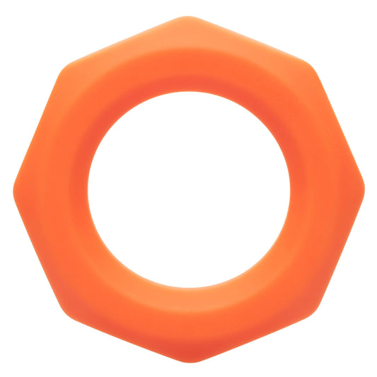 Alpha Liquid Silicone Sexagon Ring - Orange - My Sex Toy Hub