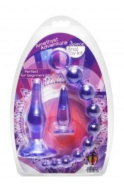 Amethyst Adventure 3 Pieces Anal Toy Kit - My Sex Toy Hub