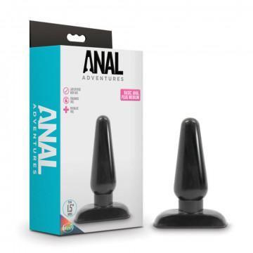 Anal Adventures - Basic Anal Plug - Medium - Black - My Sex Toy Hub