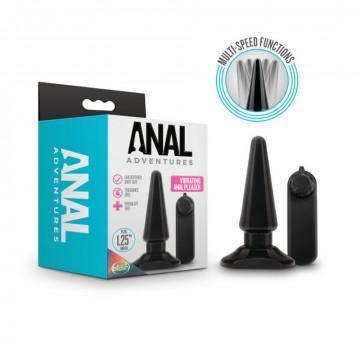 Anal Adventures - Basic Vibrating Anal Pleaser - Black - My Sex Toy Hub