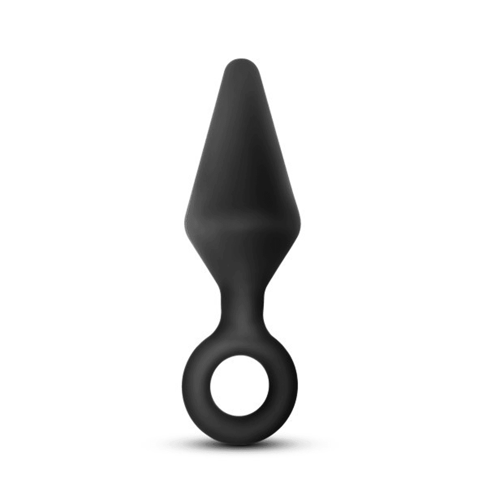 Anal Adventures Platinum - Silicone Loop Plug - Large - Black - My Sex Toy Hub