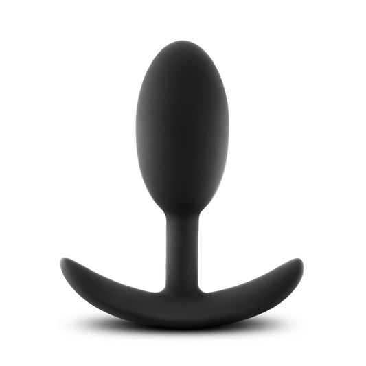 Anal Adventures - Platinum - Silicone Vibra Slim Plug -Medium - Black - My Sex Toy Hub