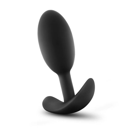 Anal Adventures - Platinum - Silicone Vibra Slim Plug -Medium - Black - My Sex Toy Hub