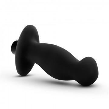 Anal Adventures- Platinum- Silicone Vibrating Prostate Massager 02-Black - My Sex Toy Hub