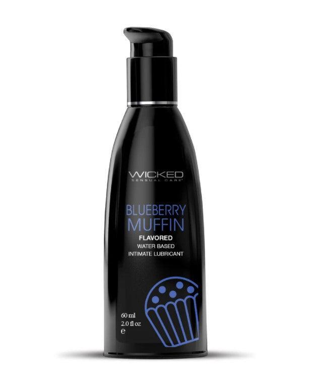 Aqua Blueberry Muffin Flavored Water Based Intimate Lubricant - 2 Fl. Oz. - My Sex Toy Hub