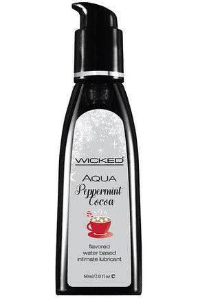 Aqua Peppermint Cocoa Flavored Water Based Lubricant - 2 Oz. - My Sex Toy Hub