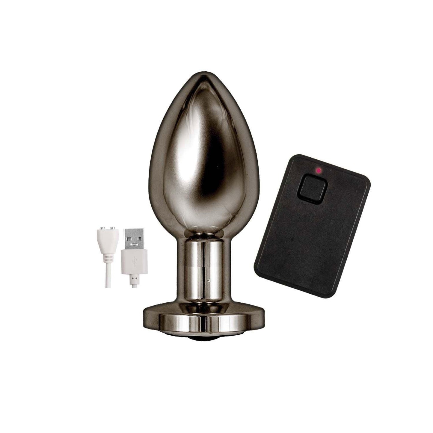 Ass-Sation Remote Vibrating Metal Plug - Black - My Sex Toy Hub