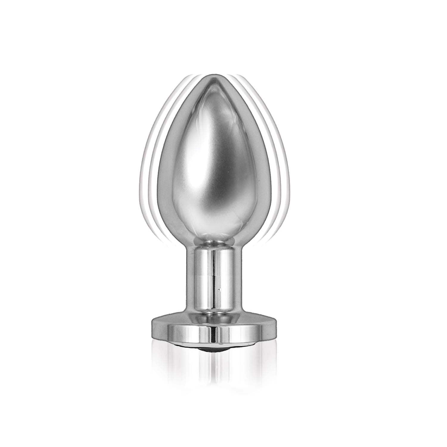 Ass-Sation Remote Vibrating Metal Plug - Silver - My Sex Toy Hub