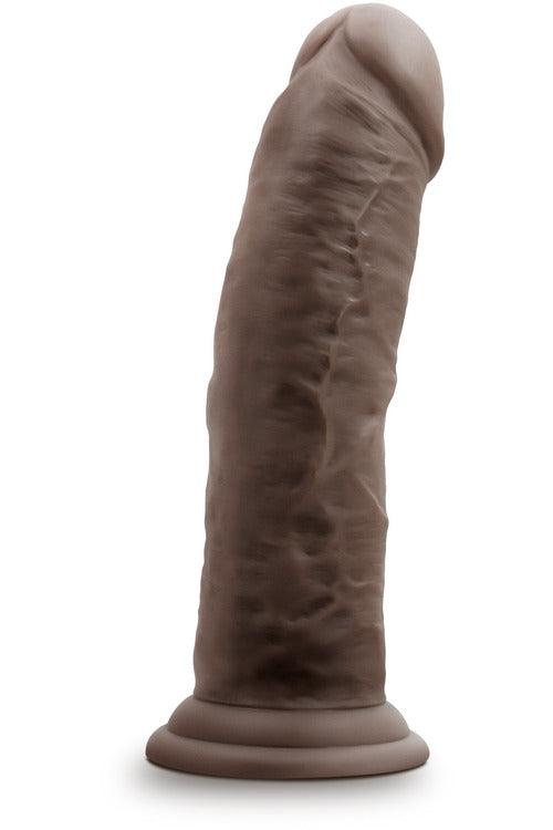 Au Naturel - 8 Inch Dildo With Suction Cup - Chocolate - My Sex Toy Hub