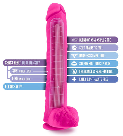 Au Naturel - Bold - Daddy - 14 Inch Dildo - Pink - My Sex Toy Hub