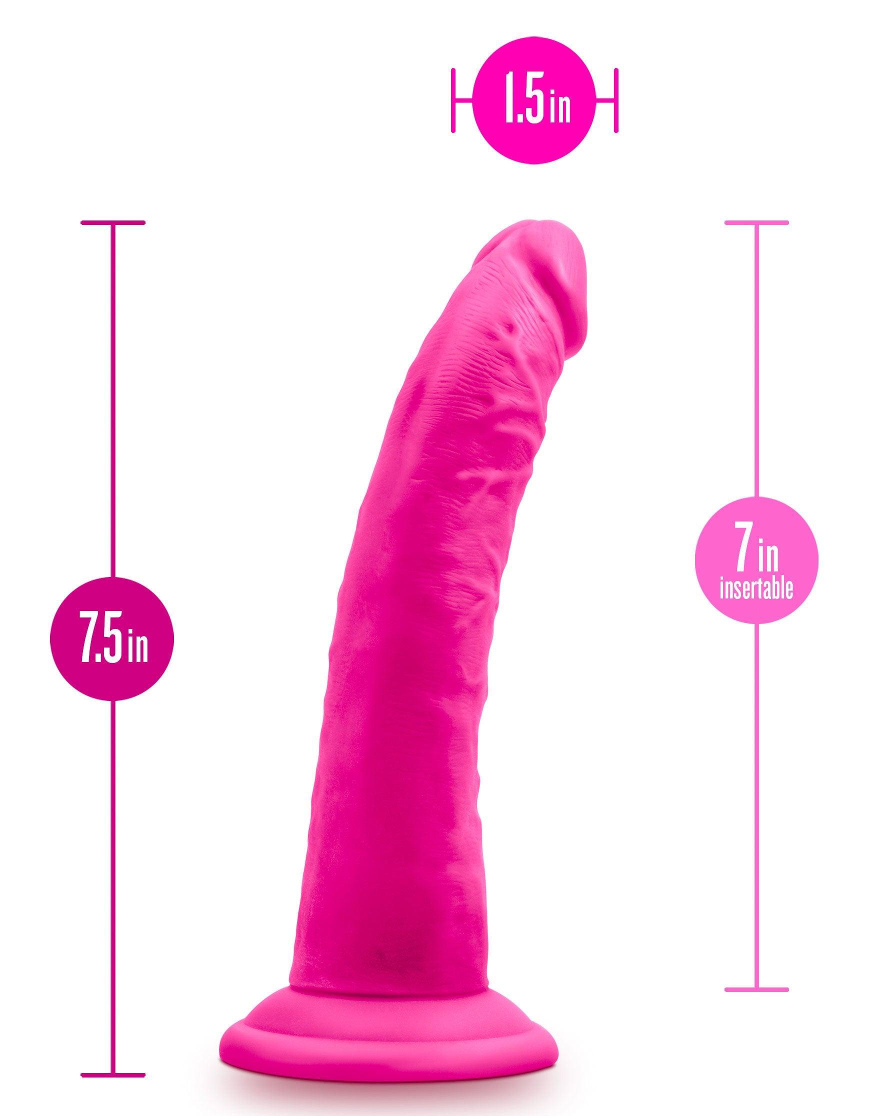 Au Naturel - Bold - Jack - 7 Inch Dildo - Pink - My Sex Toy Hub