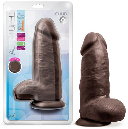 Au Naturel - Chub - 10 Inch Dildo - Chocolate - My Sex Toy Hub