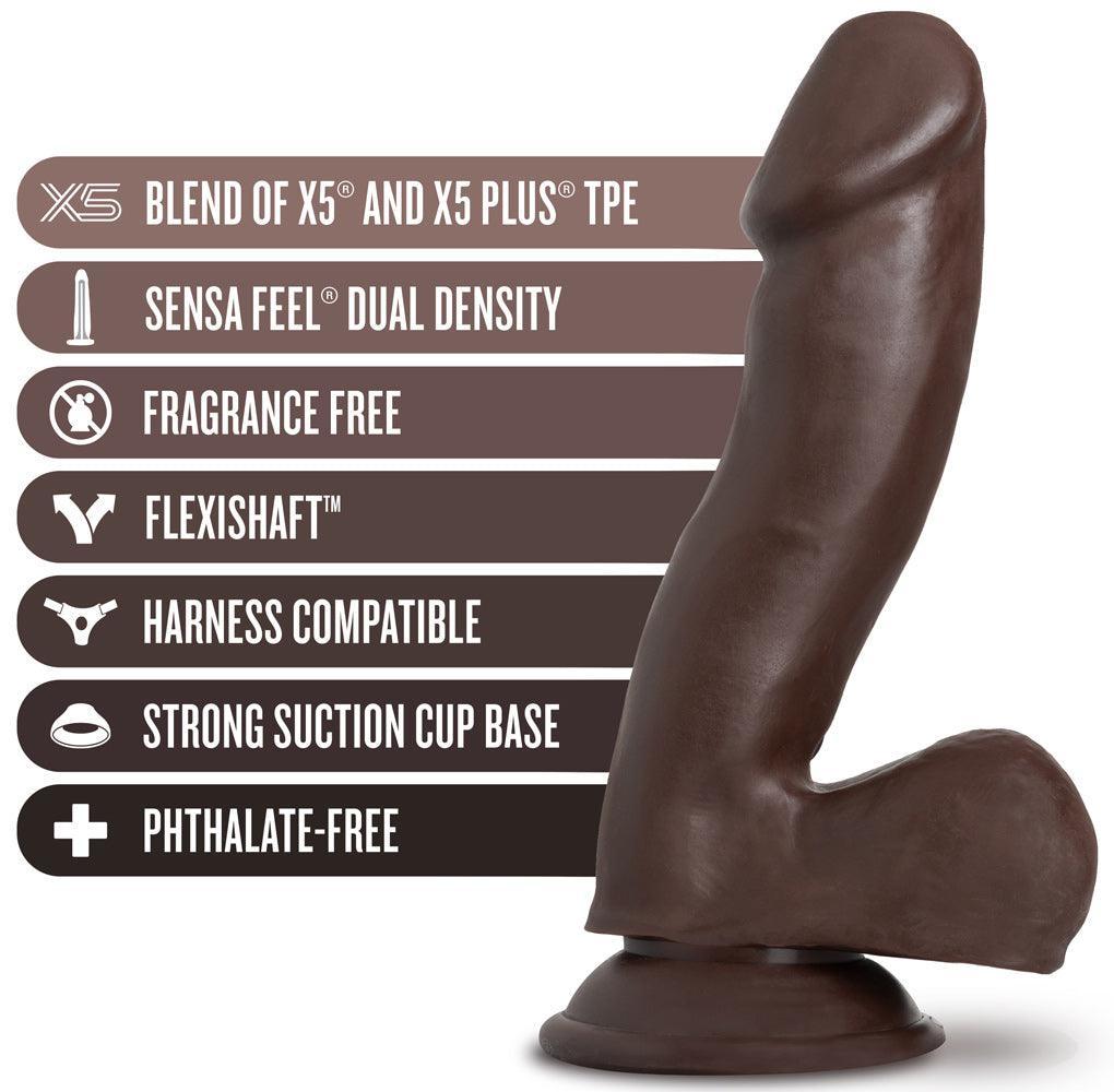 Au Naturel - Troy - 6 Inch Dildo - Chocolate - My Sex Toy Hub