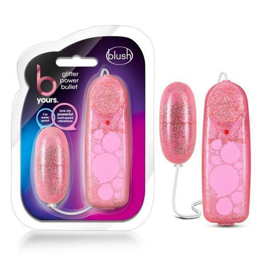 B Yours - Glitter Power Bullet - Pink - My Sex Toy Hub