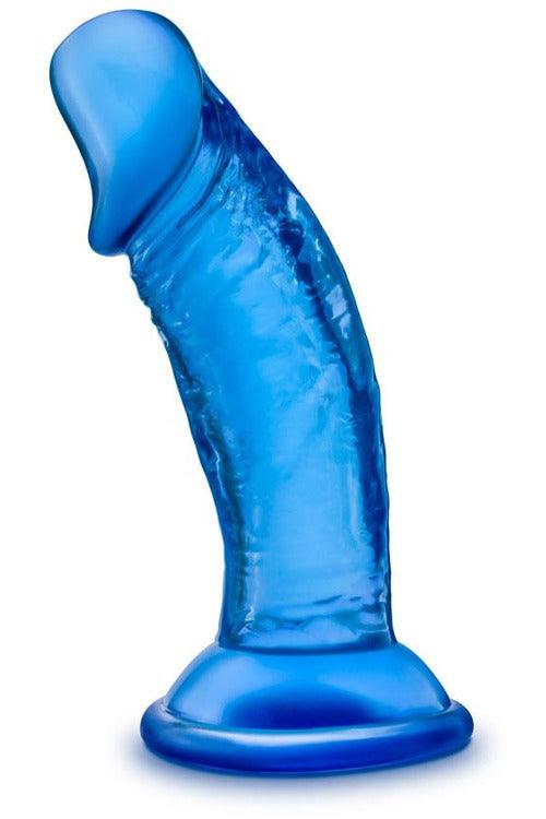 B Yours - Sweet n' Small 4 Inch Dildo With Suction Cup - Blue - My Sex Toy Hub